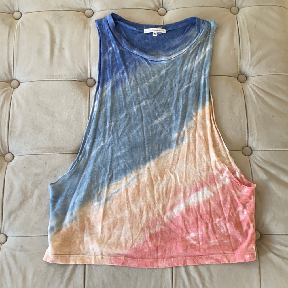 Tie dyed tank top.